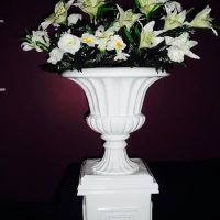 Urn with pedestal