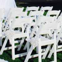 White Wedding Chair Decor