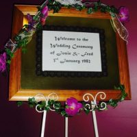 Welcome Sign and Easel
