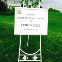 Welcome Sign and Easel