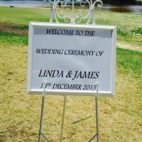 Welcome Sign and Easel