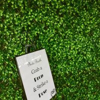 Green Wall Backdrop Wedding