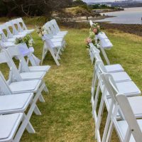 White Chairs with Flower Decor